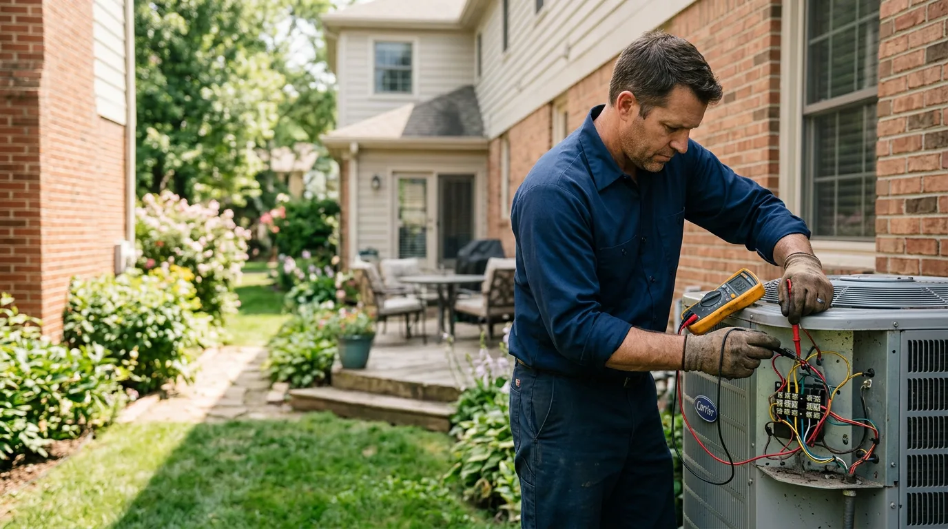 HVAC technician working near Elkport, IA